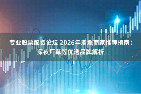 专业股票配资论坛 2026年翡翠商家推荐指南：深夜厂草等优选品牌解析